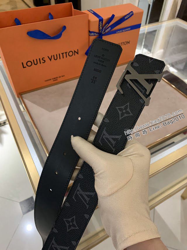 LV新款男士皮帶 路易威登老花Gancio五金腰帶  jjp2181